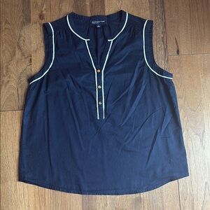 Women's Navy Sleeveless Top